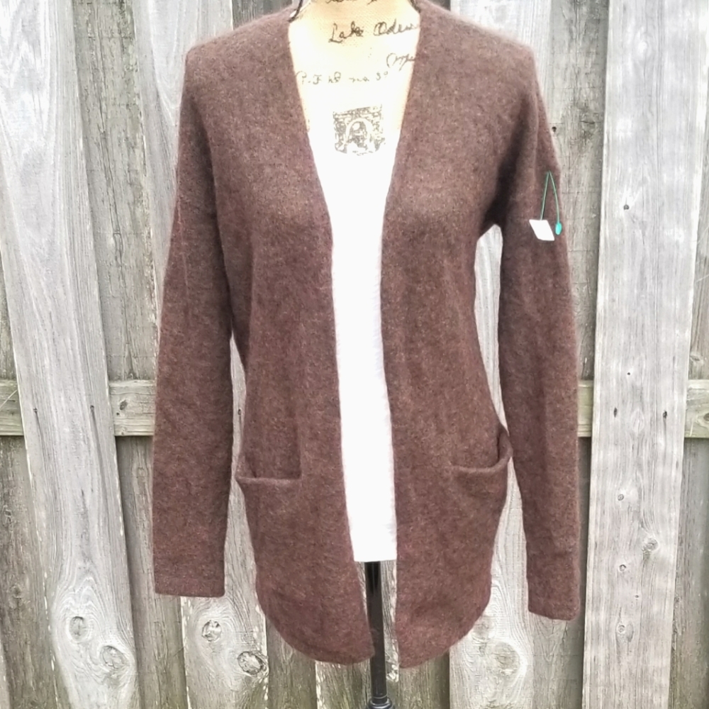 NEW H&M Open Front Mohair Sweater